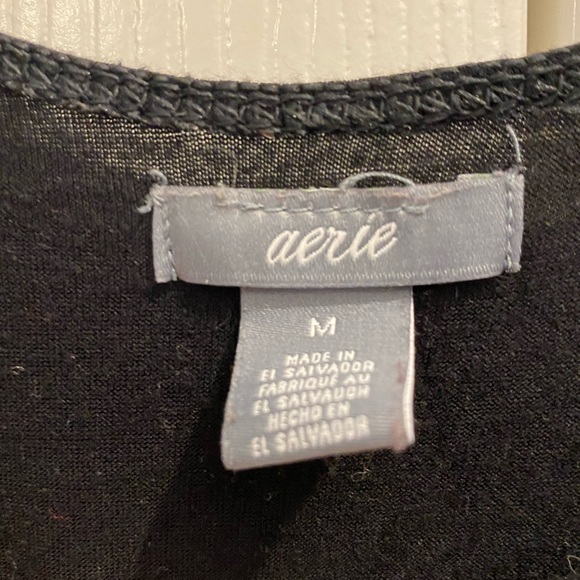 Aerie black scoop neck bodysuit w/ low back scoop - Picture 4 of 4